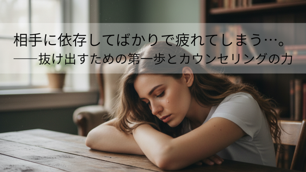 相手に依存してばかりで疲れてしまう…。――抜け出すための第一歩とカウンセリングの力
